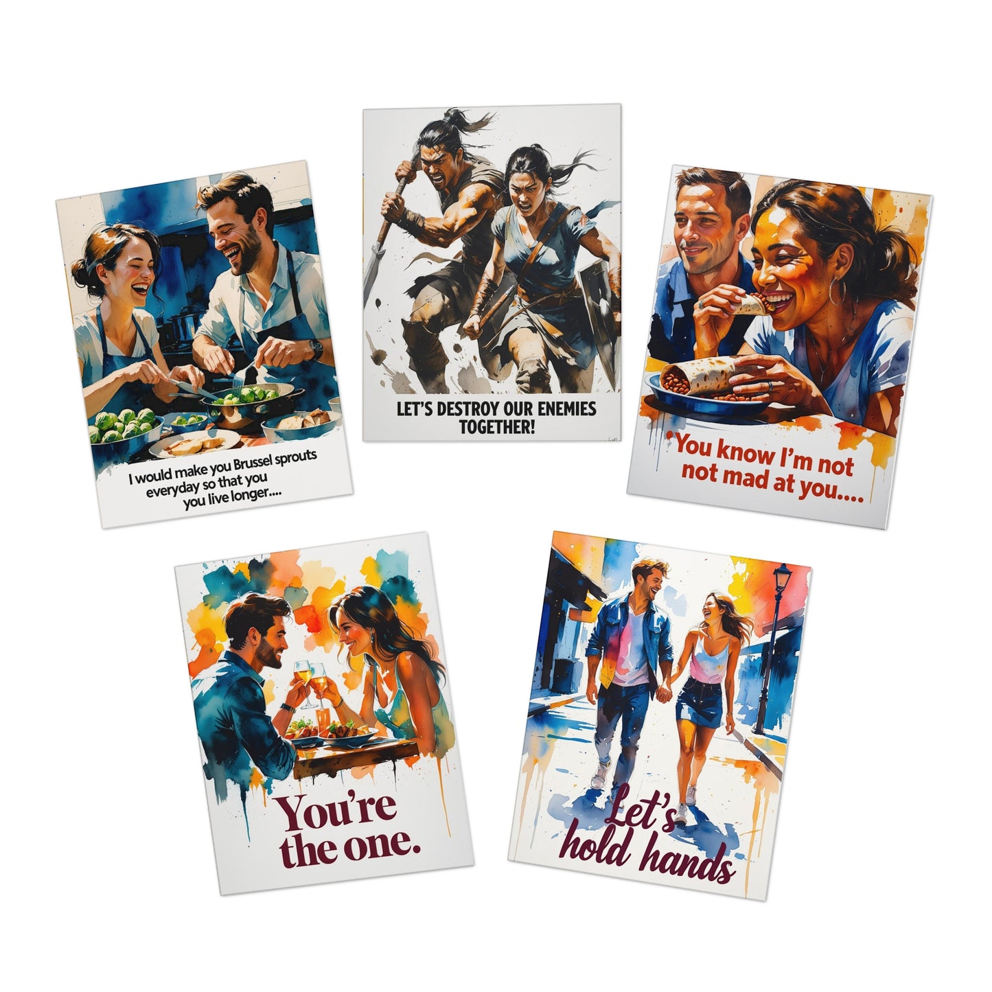 Almost Romance Cards: Volume 1 - Multi-Design Greeting Cards (5-Pack)