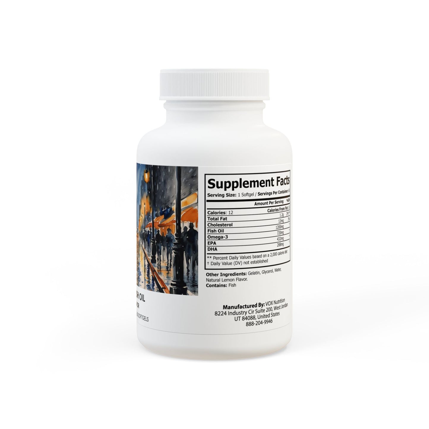 Omega 3 Fish Oil Supplement (60 Softgels) | Weary Night Collection
