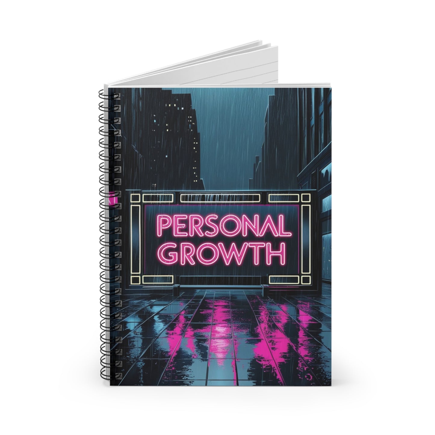 Bathed in Neon | Spiral Notebook - Ruled Line