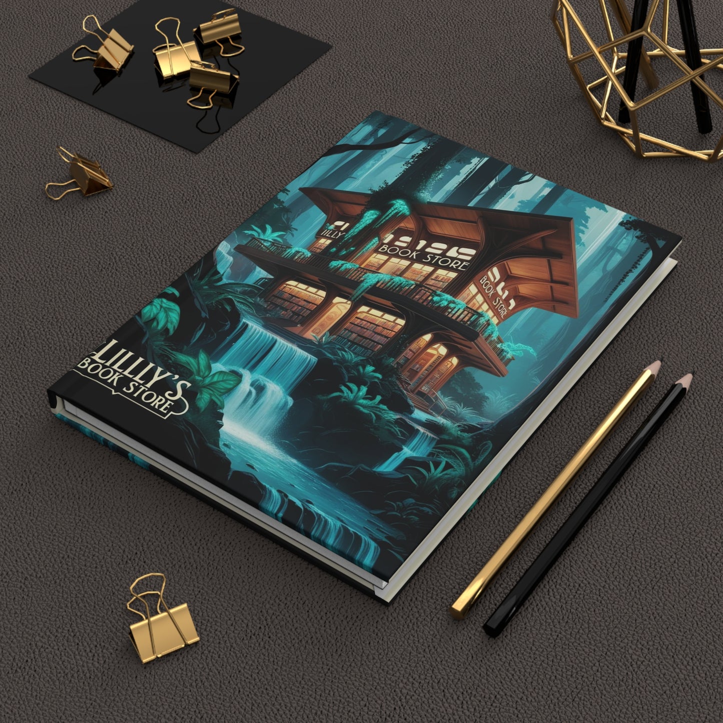 Blue Flowing Water | Hardcover Journal Matte