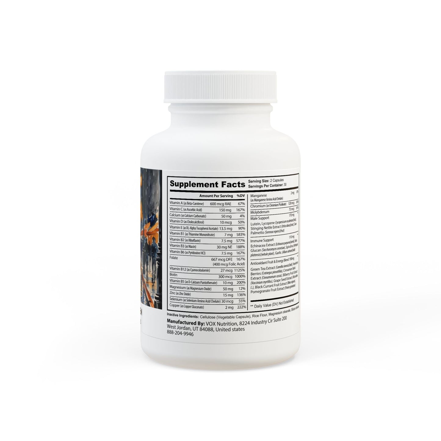 Multivitamin for Men Supplement (60 Capsules) | Weary Night Collection