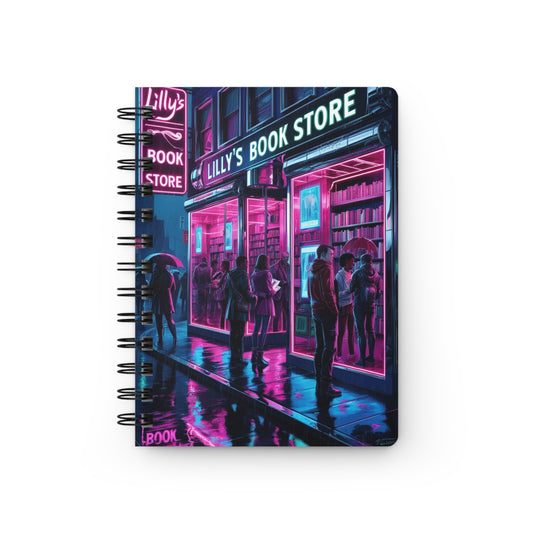 Neon Lights Flickered Around Them | Spiral Bound Journal