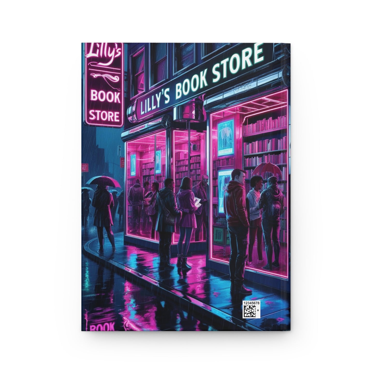 Neon Lights Flickered Around Them | Hardcover Journal Matte