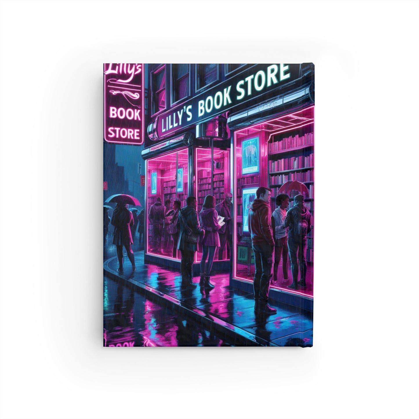 Neon Lights Flickered Around Them | Journal - Blank