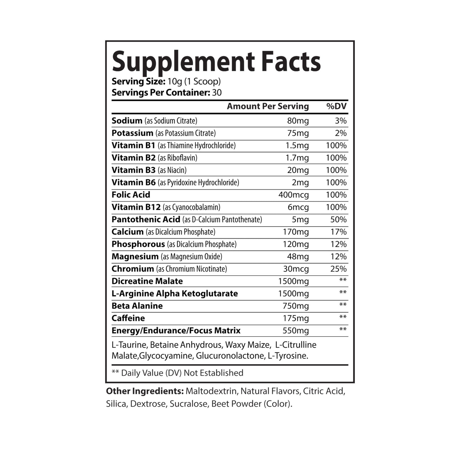 Pre-Workout Supplement, Watermelon (300g, 10.58oz) | Weary Night Collection