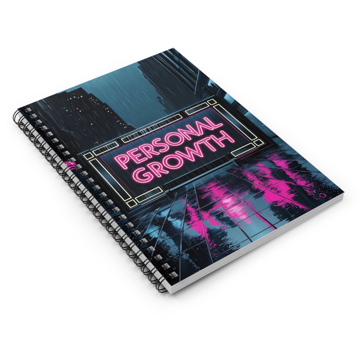 Bathed in Neon | Spiral Notebook - Ruled Line