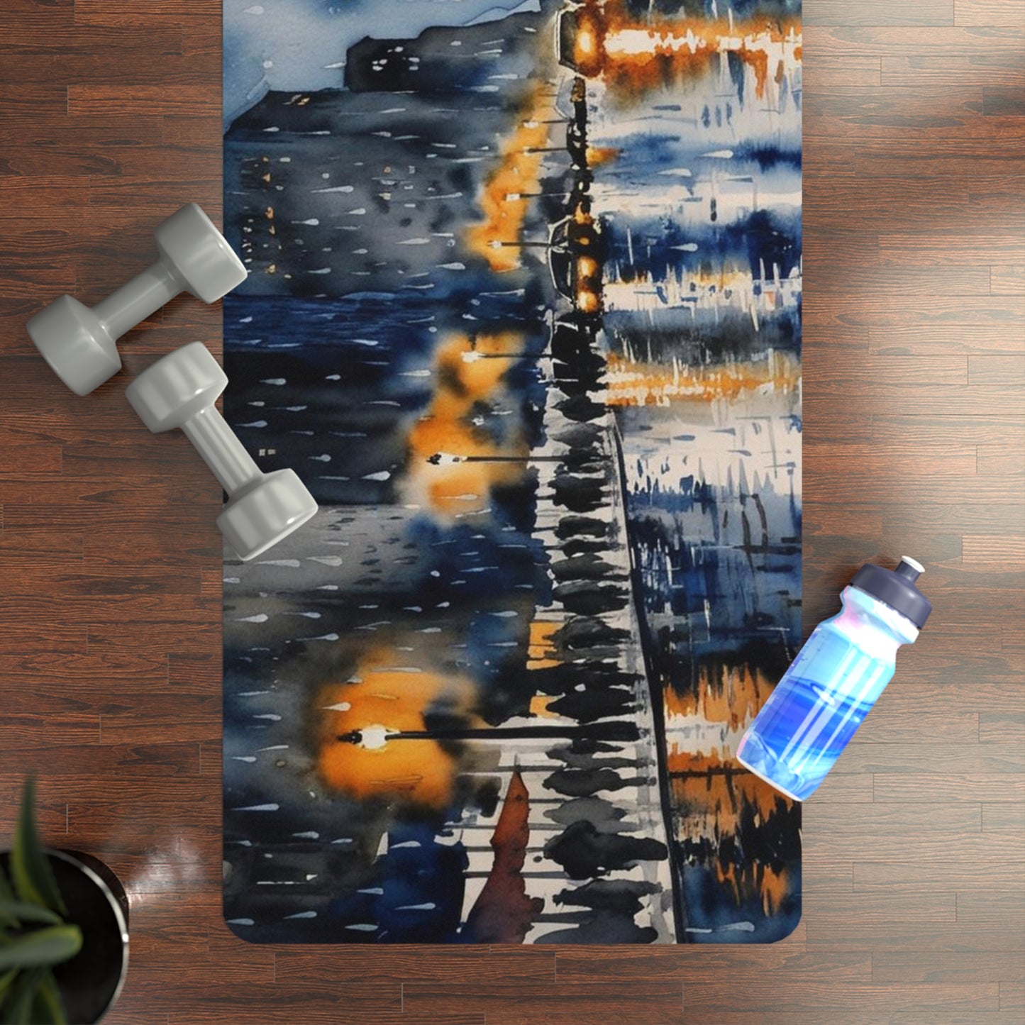 Rubber Yoga Mat | Weary Night Collection