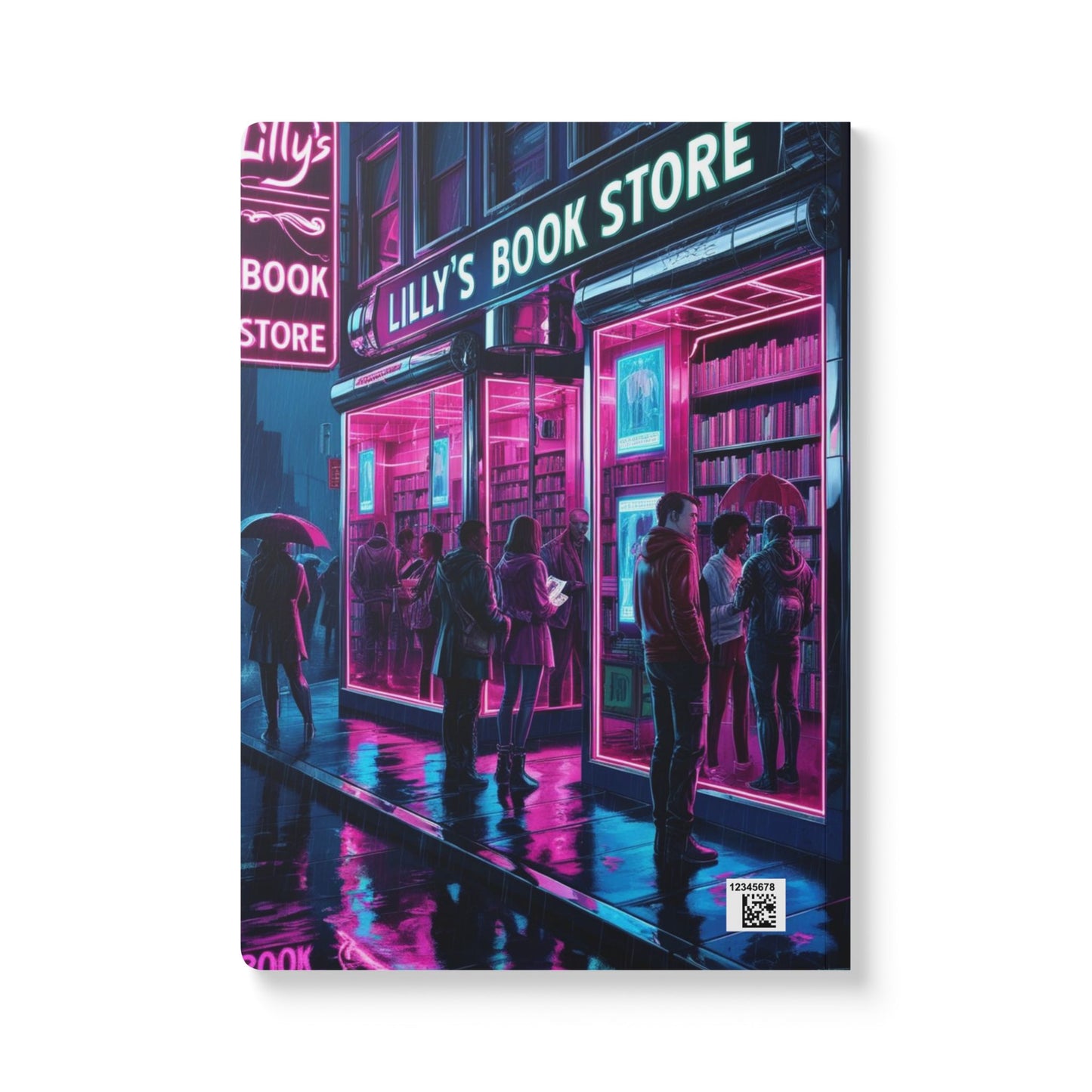 Neon Lights Flickered Around Them | Softcover Journal (with Inside Prints)