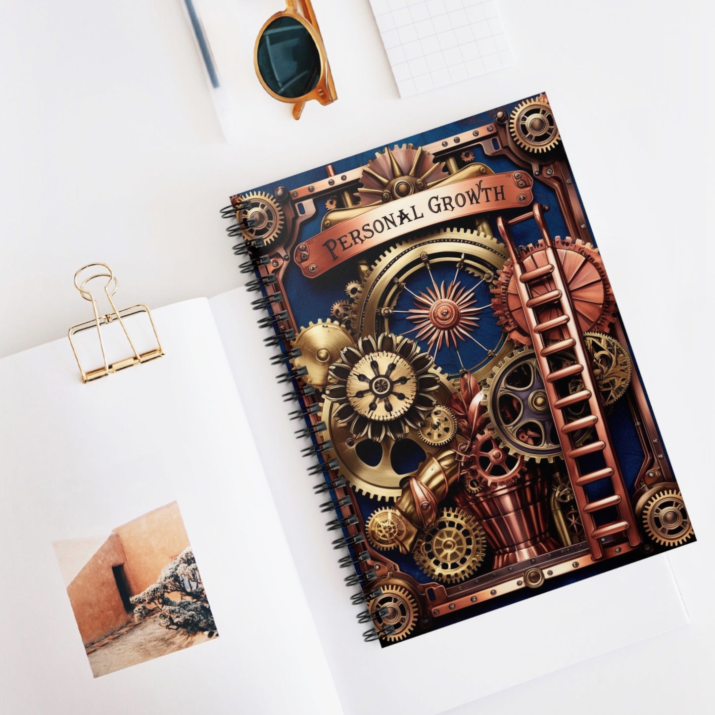 Bulky Leather Coats and Elaborate Goggles | Spiral Notebook - Ruled Line