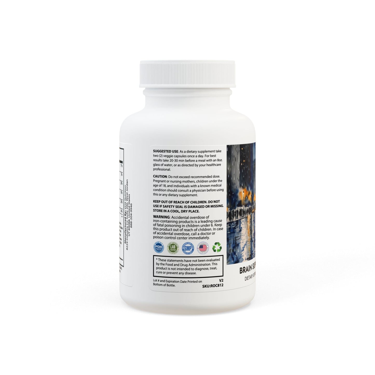 Brain Support Complex Supplement (60 Capsules) | Weary Night Collection