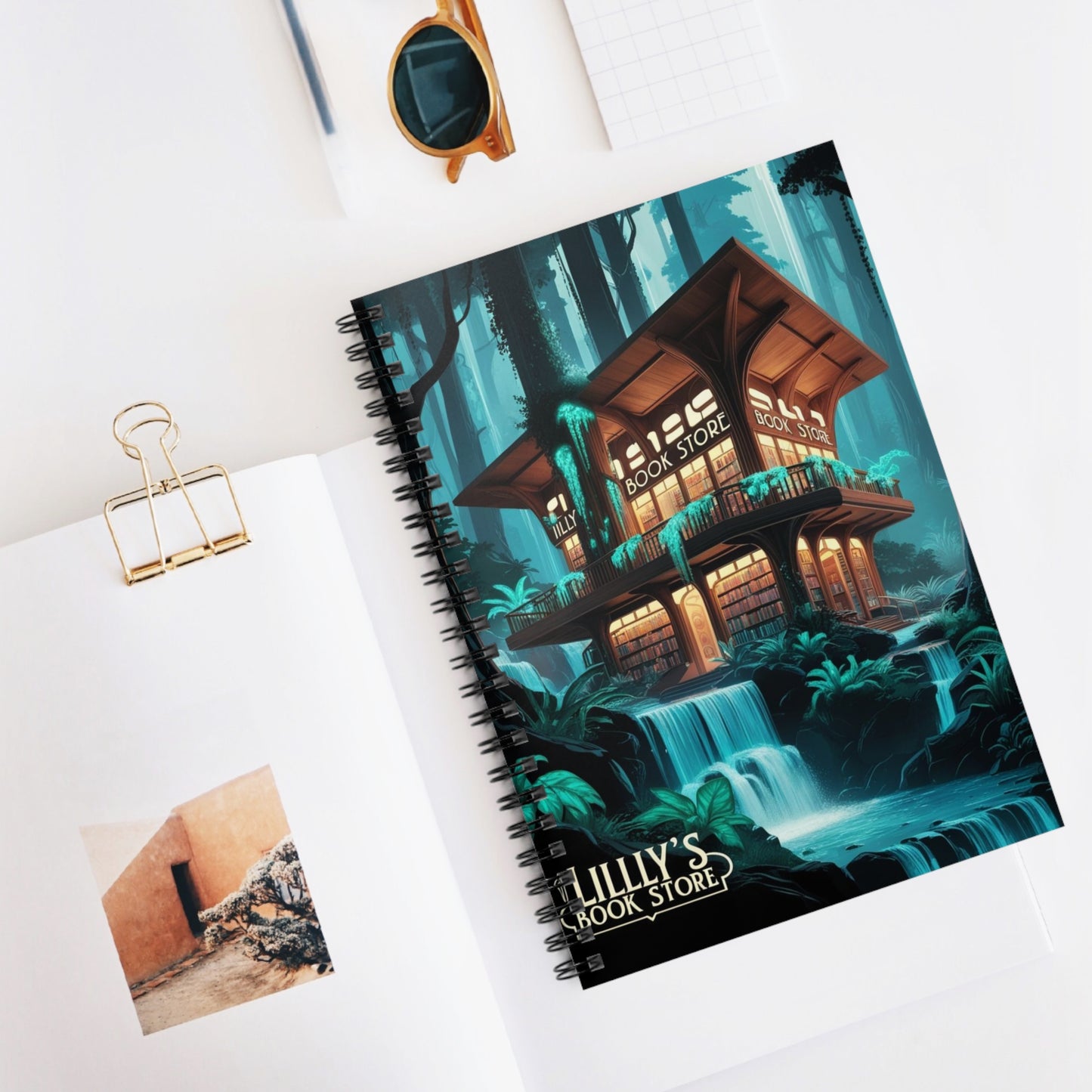 Blue Flowing Water | Spiral Notebook - Ruled Line