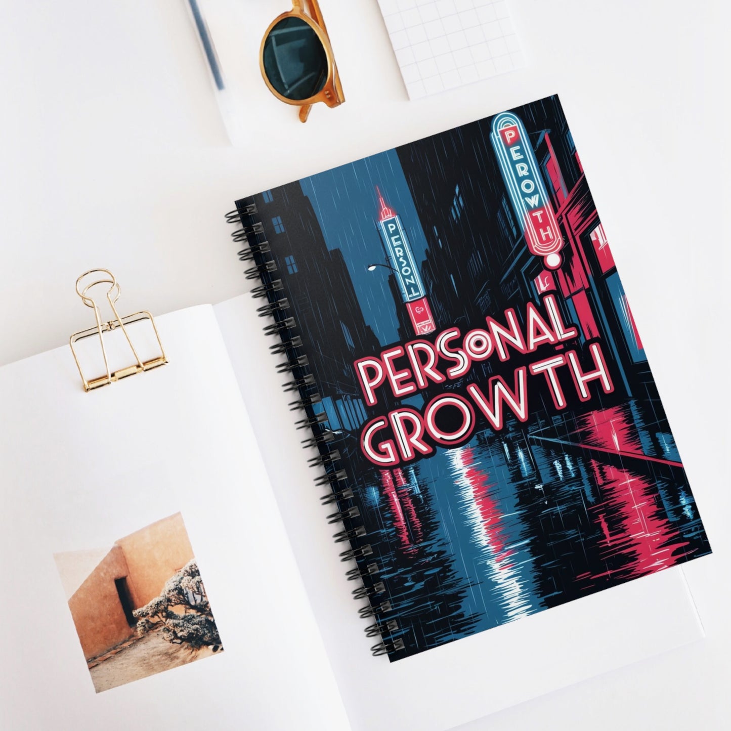 Neon Halo | Spiral Notebook - Ruled Line